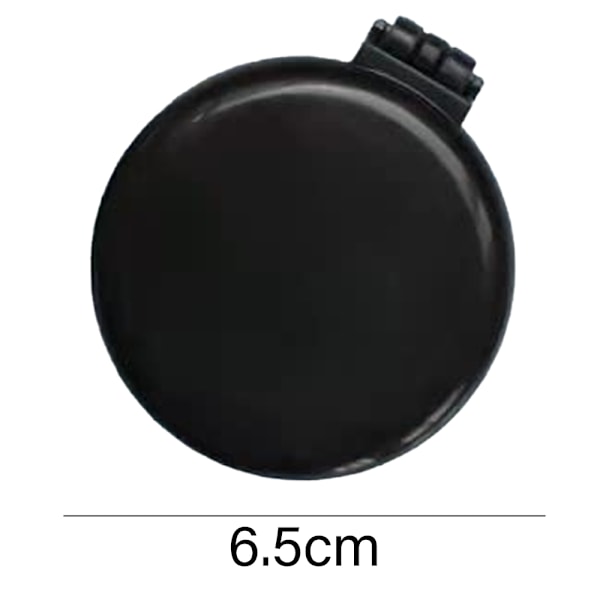 Kokoontaitettava hiusharja peilillä, pyöreä mini kompakti hierontakampa käsilaukkuun/taskuun, matkakoko tytöille ja naisille - Musta
