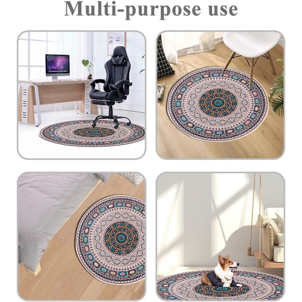 Toimistotuolin alusta 120cm Hiljainen Liukumaton Pelituolin Pehmuste Suojaava Lattiaympyrä Toimistolattiamatto Puulattia Noin.