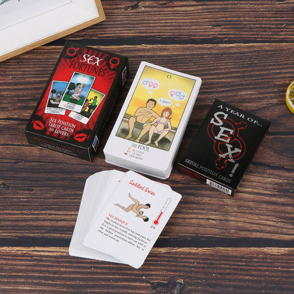 1 laatikko tarot-kortteja rakastavaisille, seksi tarot-pakkoja, parien hauska korttipeli, monivärinen A Multicolor A