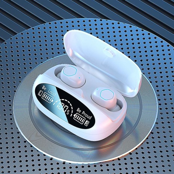 Bluetooth 5.2 Earphones Tws Earbuds Trådlösa hörlurar med mikrofonbrusreducering Vattentäta headset för Xiaomi Iphone (FMY) vit