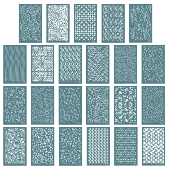 Silkscreen Schabloner för Lera Återanvändbara Silkscreen Tryck Lera Smycken Tillverkning DIY Konst Hantverk Örhängen Tillverkning Leverans Verktyg null - SY073