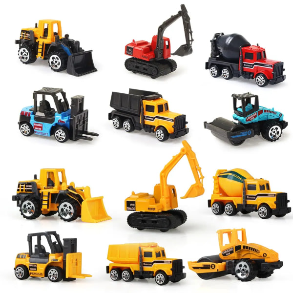 Minimodel af legerat biltryk for barn, lastbil med tipvogn, teknisk køretøj, ebmodel-model, til stede til pojkar, 6 stilarer, for 8,5 A gravemaskine