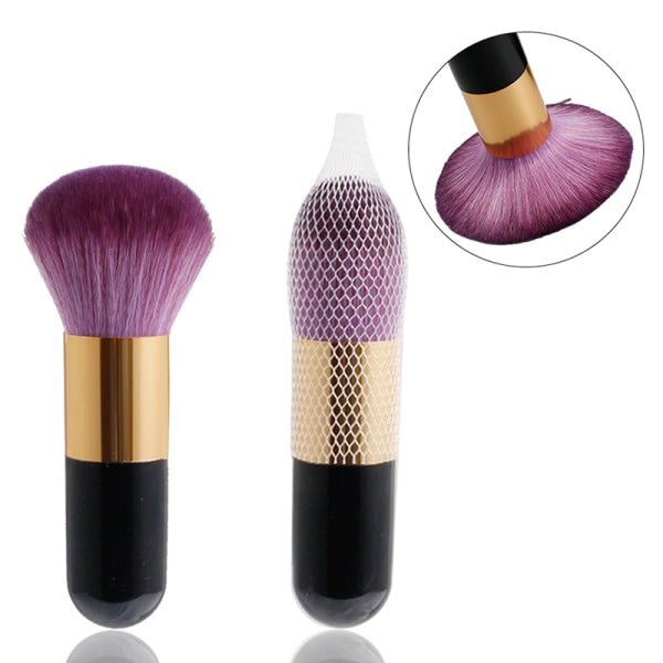 Professionell Powder Face Blush Brush Big Size Foundation Brush Lilla one size Purple one size