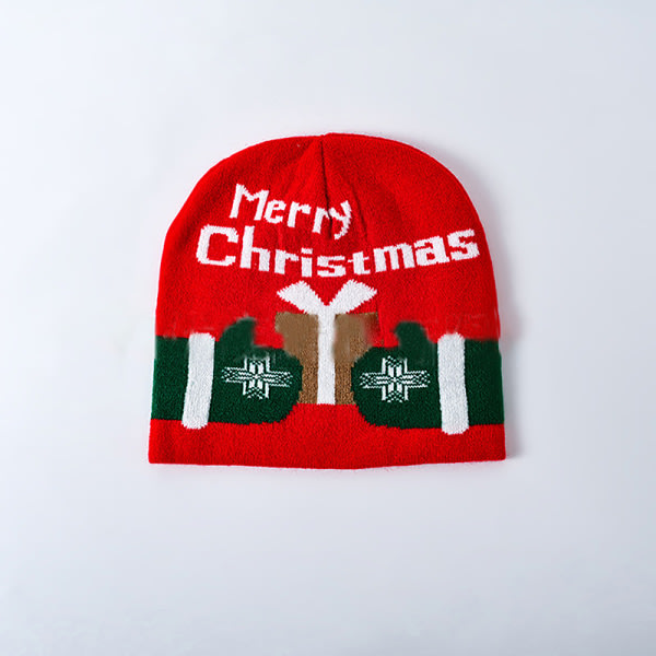 Kreativ varm uldhat juleelg varm farve stickad hue C A4 one size A4 one size