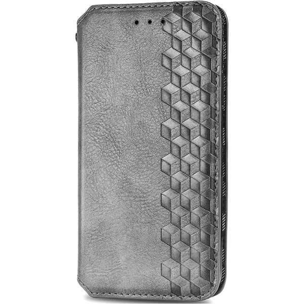 Case Yhteensopiva Samsung A53 5G:lle, Taittuva Flip Case ja Kickstand Kortplats Magnetisk stängning for Galaxy A53 5G (grå)