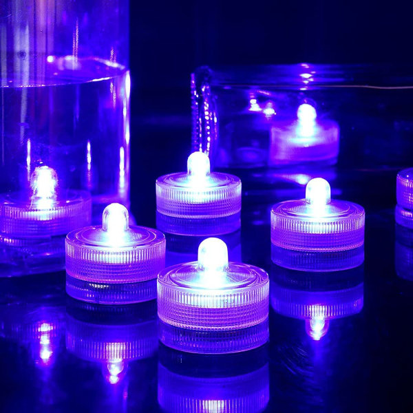 24 stk. LED-fyrfadslys, elektriske lys med flimrende lys, batterier