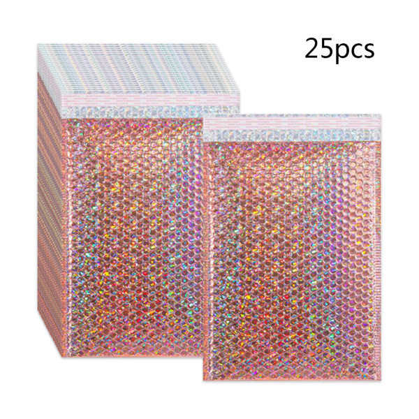 25 STK Hologram Boblekonvolutter Polstrede Konvolutter 4 Størrelser Frakt Støtsikker Frakt Vanntett Selvforseglende Emballasjepose null - B