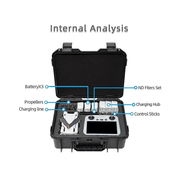 Til Mini 3 Pro Drone Universal Tilbehør Drone Eksplosionssikkert Case Bærbar Hård Skal Kapacitet