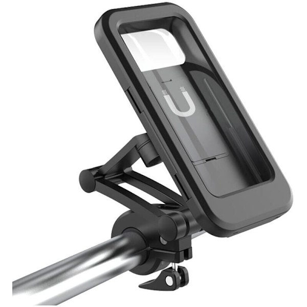 Vanntett Tyverisikker Motorsykkel Telefonholder - Sykkel Telefonfeste med 1 Tommers Aluminium 720° Rotasjon Styrekulefeste for 5.5\"-6.7\" Mobiltelefon (L)