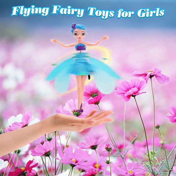 Sensing Flying Fairy Legetøj, USB Sky Dancer blå