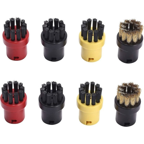 Pakke med runde rengjøringsbørster for Karcher Sc1 Sc2 Sc3 Sc4 Sc5 Sc7 dampvasker (gul)