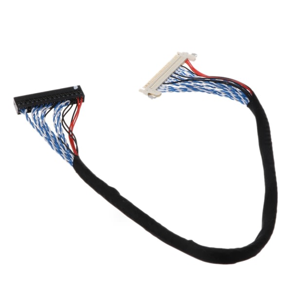 Svart ledning LVDS-kabel for LCD-skjerm med 2-kanals LVDS-grensesnitt 620mm