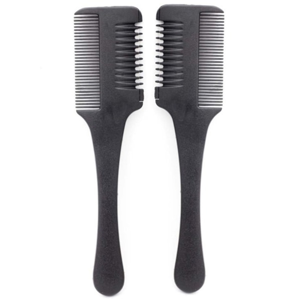 Praktisk Styling Kam med Razor Sort Svart