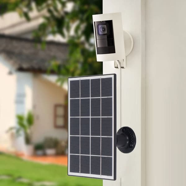 3W 5V Solpanel Professionell Effektiv Monokristallin Kisel Solpanel Laddare för Utomhussäkerhetskamera Svart, DUBUNS