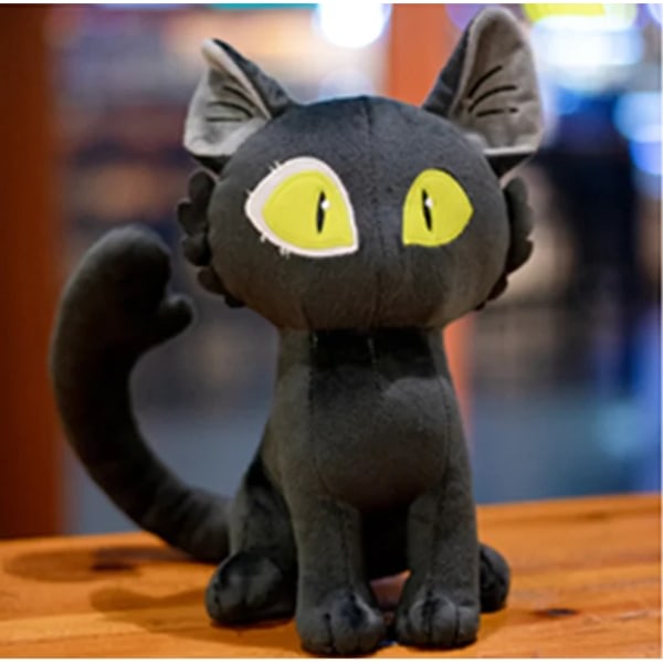 Suzume No Tojimari Plyschleksaker Söt Tecknad Anime Figur Sadaijin Plyschdocka Vit Svart Katt Gosedjur För Barn Fans Presenter 30cm svart katt