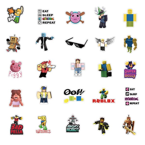 100 stk./sæt Roblox Spil Anime Figur Bagage Kop Notesbog Vandp