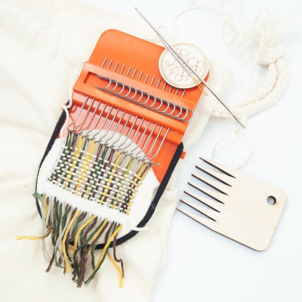 Mini Darting Maskin Liten Strikke Maskiner Lett å Bære Liten Vev Husholdning Strikke Maskiner for Å Lage Jeans null - Dress en