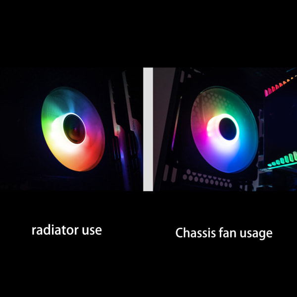 FR-925 RGB CPU-kylare DC12V RGB 3-stifts tyst kylfläkt för chassi PC för chassikylare 4-stifts PWM datorvärdfläkt 92MM