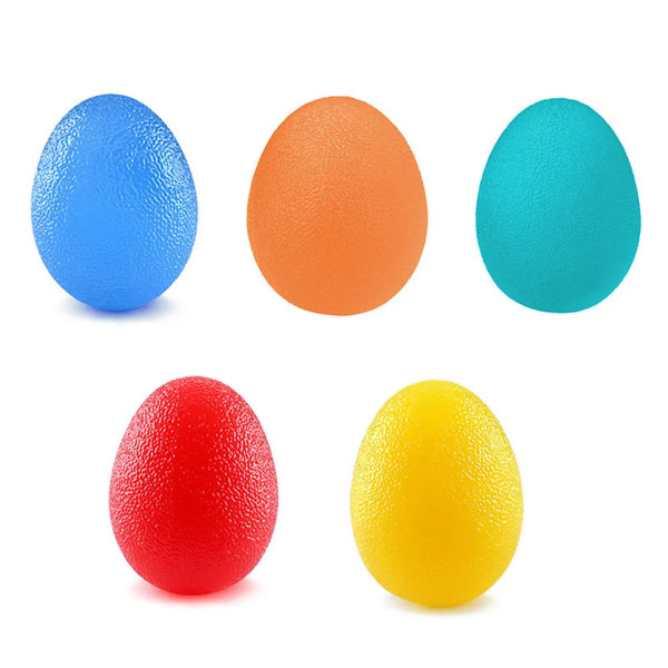 5st Handterapi Fingerträning Greppboll Äggform Styrketränare Squeeze Stress Relief