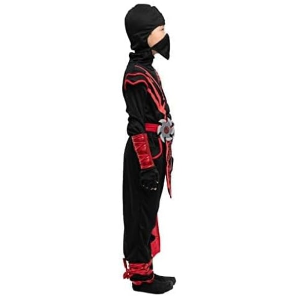 Ninja punainen lohikäärmeasu lapsille Halloween-juhliin RED Small (5-7 yrs)