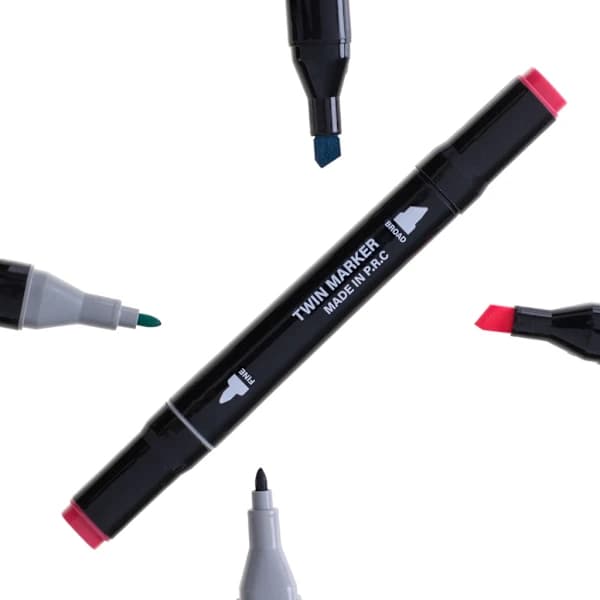 Alcohol-Based Double-Sided Marker Pens – 24-Pack