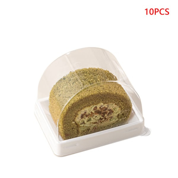 10st Mousse Kaklåda Med Lock Swiss Roll Dessert Förpackningslåda