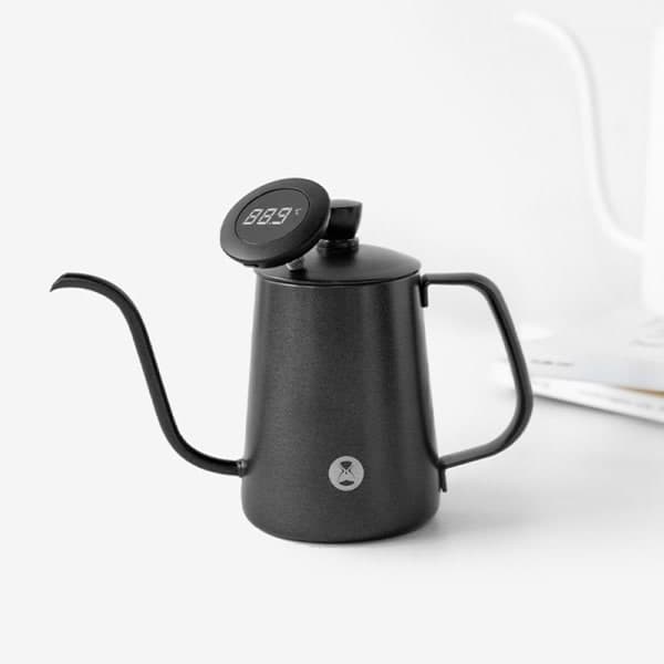 CDQ 1pc Digital LCD-skærm termisk afskrækkende kaffetermometer Sort