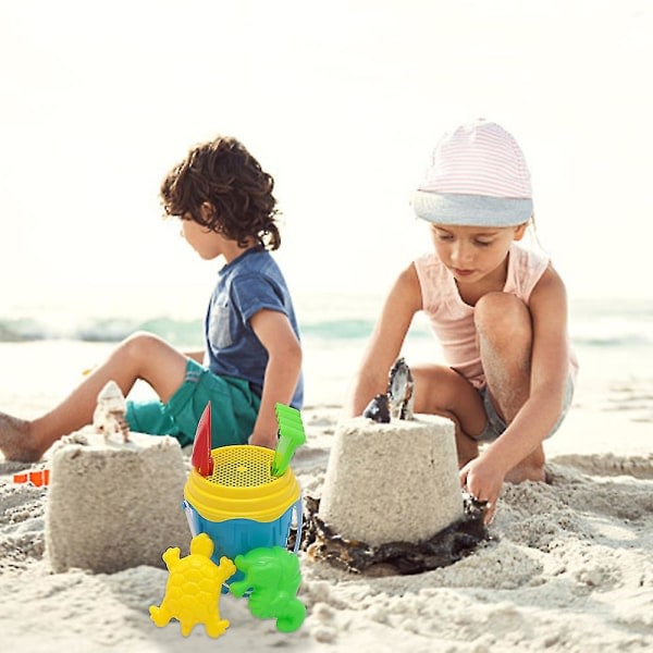 Barn strandleksaker Sæt Återanvändbar strandhink Shov