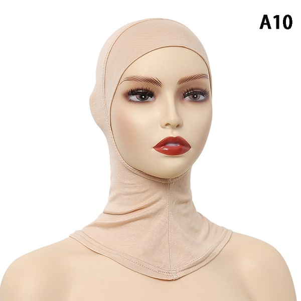 Enfärgad undersjal Hijab-mössa Justerbar Stretchy Turban Ful A10 ONESIZE A10 ONESIZE