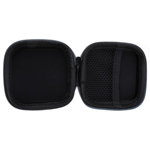 USB-datakabel förvaringsväska Läderhörlurar Cover Mini blixtlåspåse Box för de flesta headset Fallbeständig Grå Gray