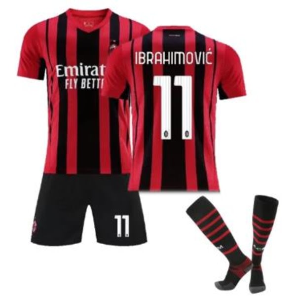 AC Milan Hemma fotbollströja för barn No.11 Ibrahimovic 10-11 år