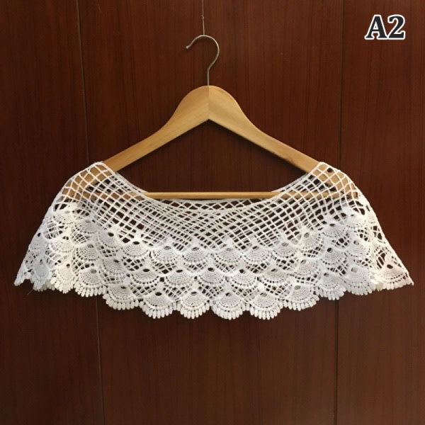 Kvinde strikket hul sjal omslag bryllup brudekjole L A2 One Size A2 One Size