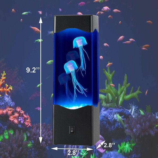 Lavalampe, manetlampe med 7 fargeskiftende stemningslys