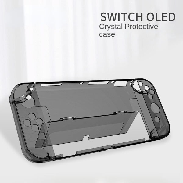 Kompatibel med Nintendo Switch OLED Crystal Protective Shell NS Ny maskine beskyttende cover split flip transparent orange