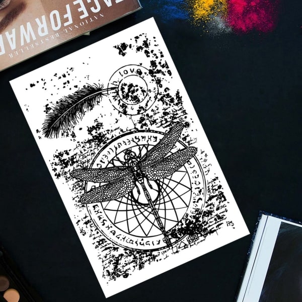 Søde Dragonfly Gennemsigtige Stempelark til DIY Scrapbooking/Kortfremstilling null - OS-010