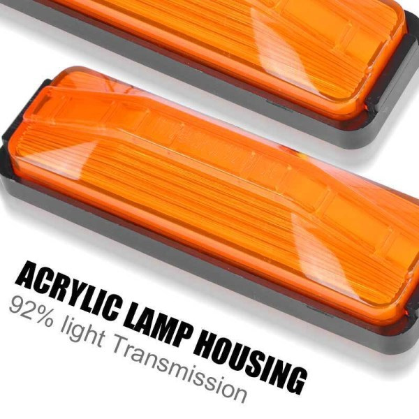 2x Rød/Amber 28 LED Blinklys Baglygte Sidemarkering Lys til Lastbil Trailer
