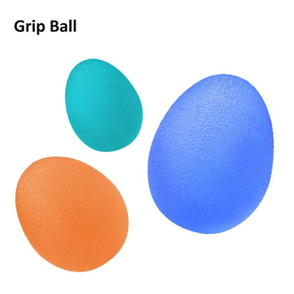 5st Handterapi Fingerträning Greppboll Äggform Styrketränare Squeeze Stress Relief