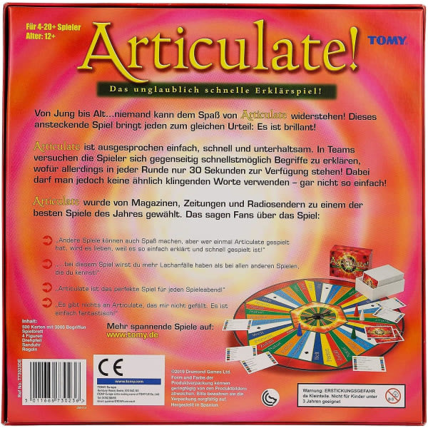 Artikulera! Brædspel Kortspel, Kort for voksne og barn, familiespil for barn og voksne