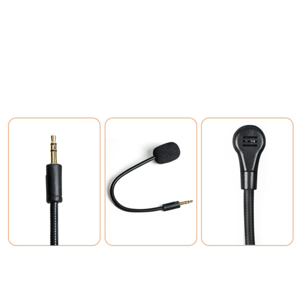 Mic Stereo Studio Gaming Headset Stemmikrofon til Razer Electra V2 USB 7.1 Hovedtelefon Mikrofon Lydforsyning Sort