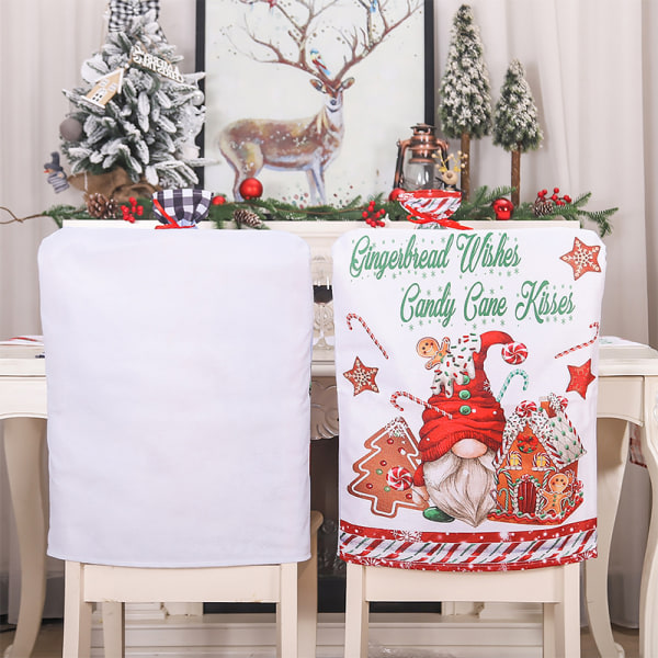 Jul Xmas Bankett Stol överdrag Santa Party Matsal Seat A2 one size A2 one size