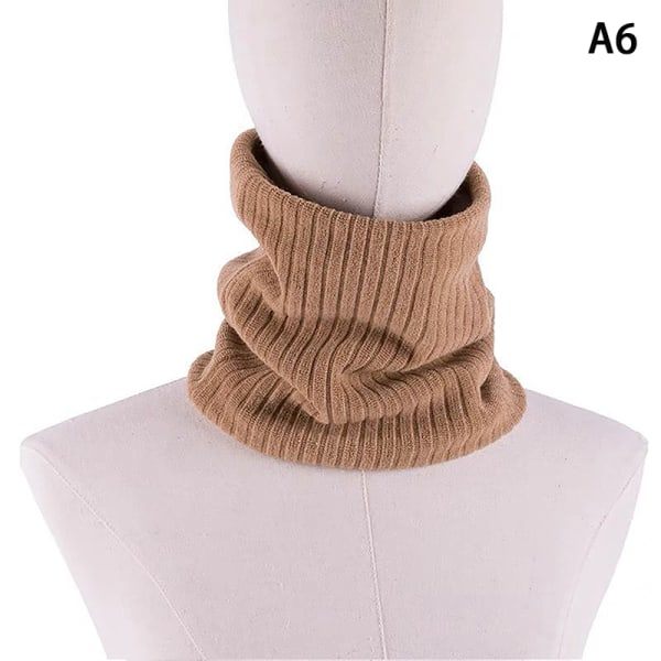 Unisex Vinterhalsduk Ring Stickad Ullhaklapp Kvinnor Barn Utomhus A6