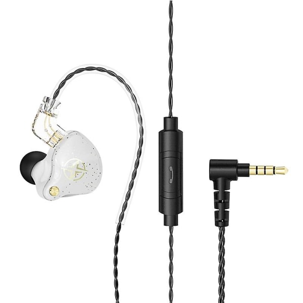 Sporthörlurar Hörlurar Trådbundna öronsnäckor Split Design Stereoljud 3,5 mm Universal Hifi Trådbunden runt-örat hörlurar Vit White