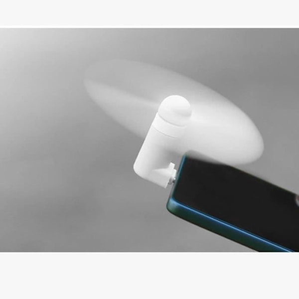 Mini Tuuletin - E.F.CONNECTION - USB Type-C - Kannettava - Hiljainen - 8,5 cm halkaisija, valkoinen