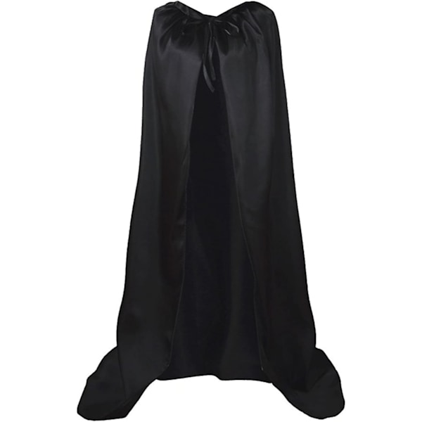 Unisex vuxen lång kappa hel längd kjol kappa kappa för jul Halloween cosplay klä upp kostymfest Black XXL
