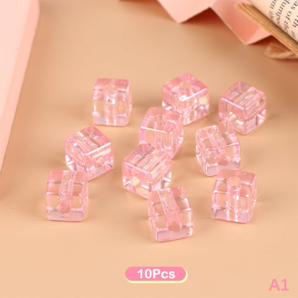 5/10st Akryl Rosa Bjørn Perler Løs Perle Lysende Liten Br A1