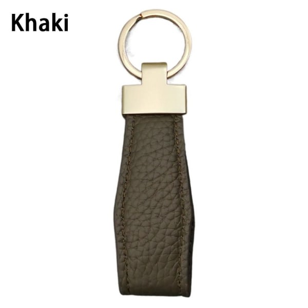 Kohud Nøglering Læder Nøglering KHAKI Khaki