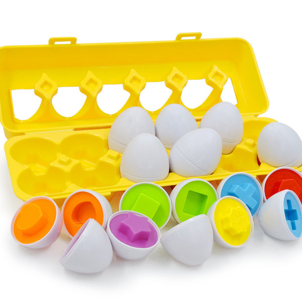 Färg & tidigare Matchande äggleksak - Formsortering & färgigenkänning
