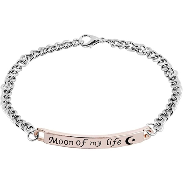 Enkel bokstäver Pararmband Moon Of My Life My Sun And Stars Armband För Kvinnor Män (3-c-6)