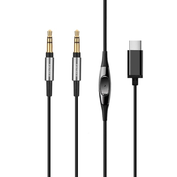 Slitstark TYPE C til 3,5 mm hovedtelefonkabel til MDRZ7 Z1R D7100 D7200 HE560 Headset