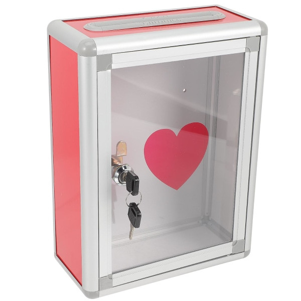 Donation Box Lås Akryl Forslag Box Donation Bokse Penningindsamling Brev Sag Undersøgelse Sag Stemmeboks
